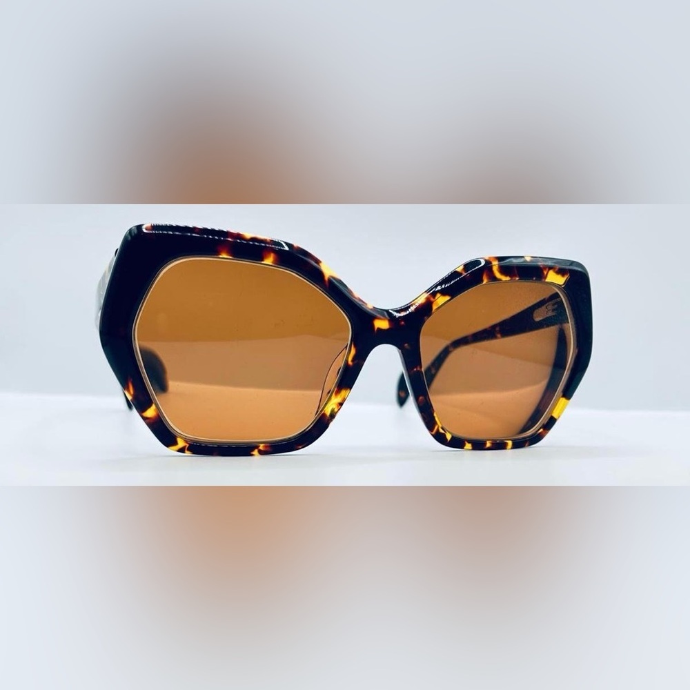 Tortoise Geometric Sunglasses Frames Only